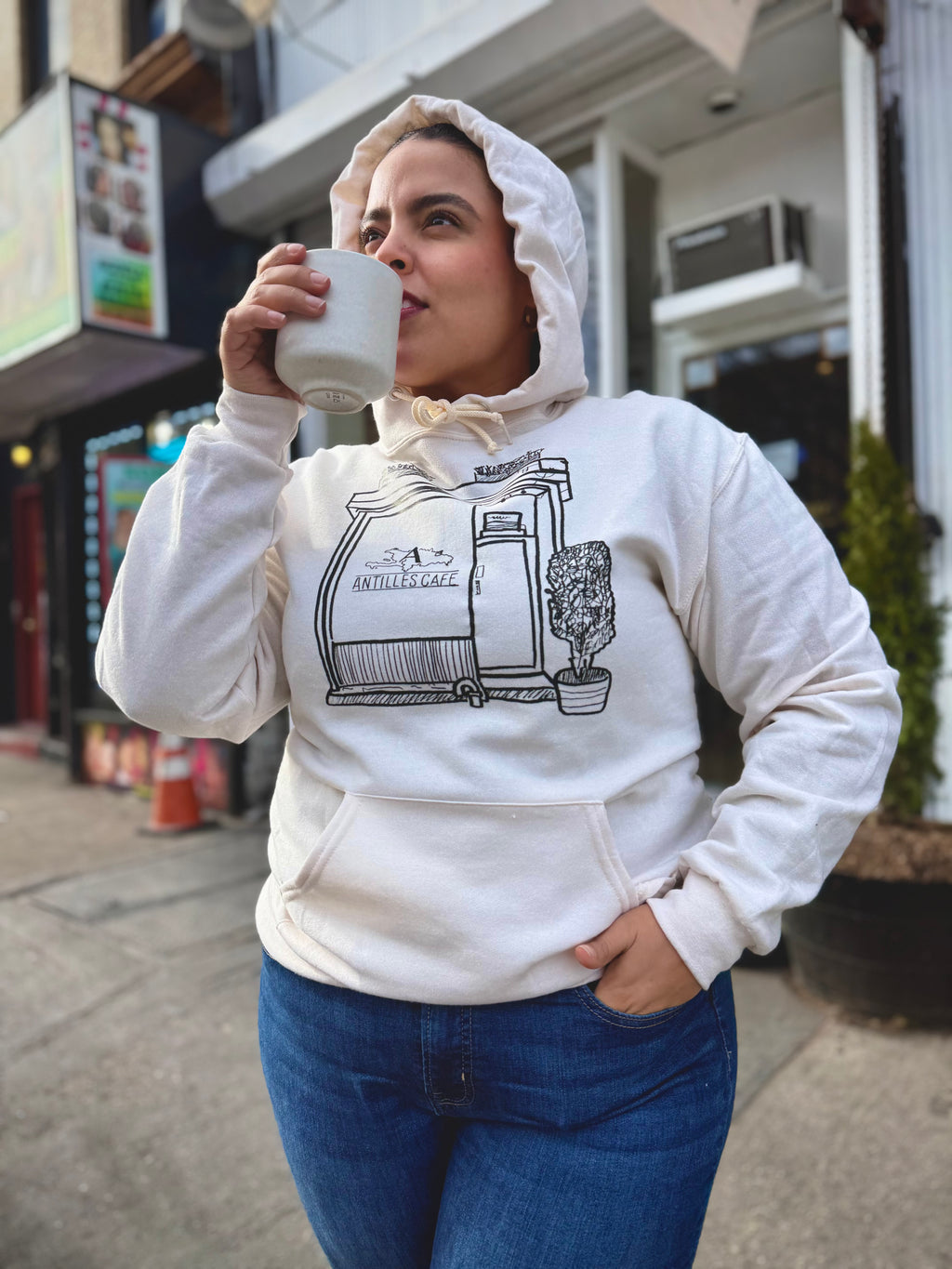 ANTILLES STOREFRONT SKETCH HOODIE